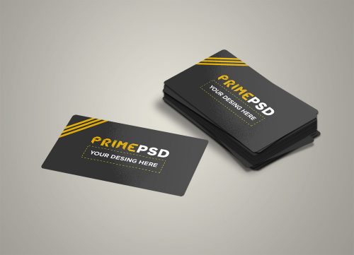 Glossy Business Card Mockup Free PSD