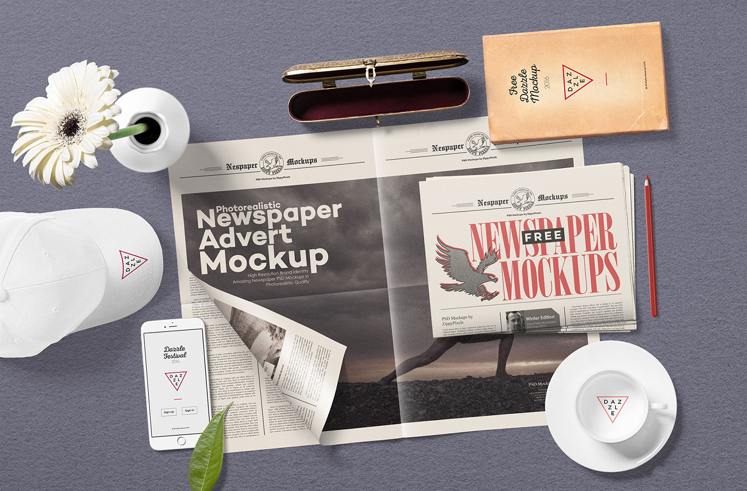 Newspaper Free Mockup