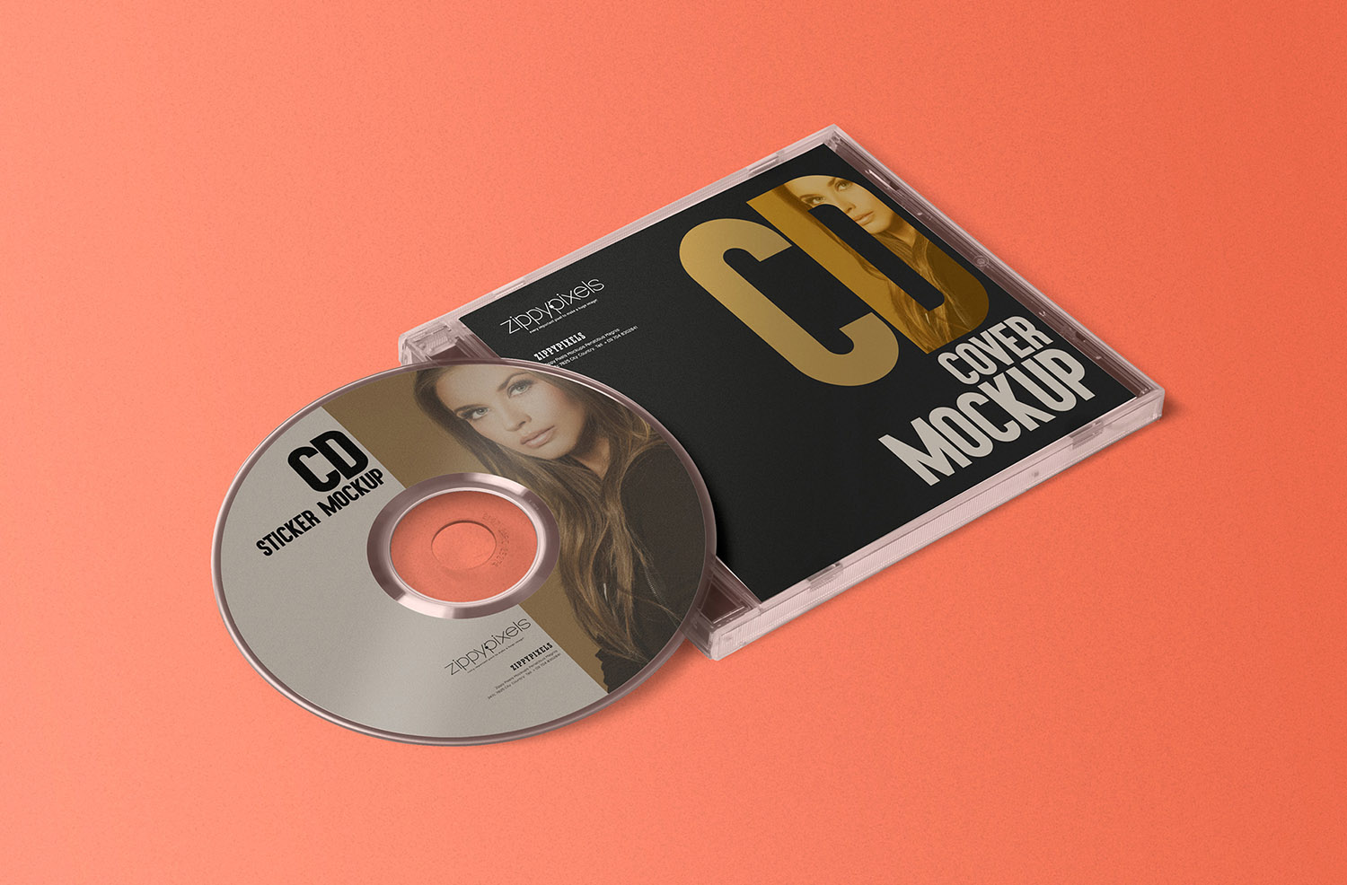 Stylish CD Jewel Case Mockup