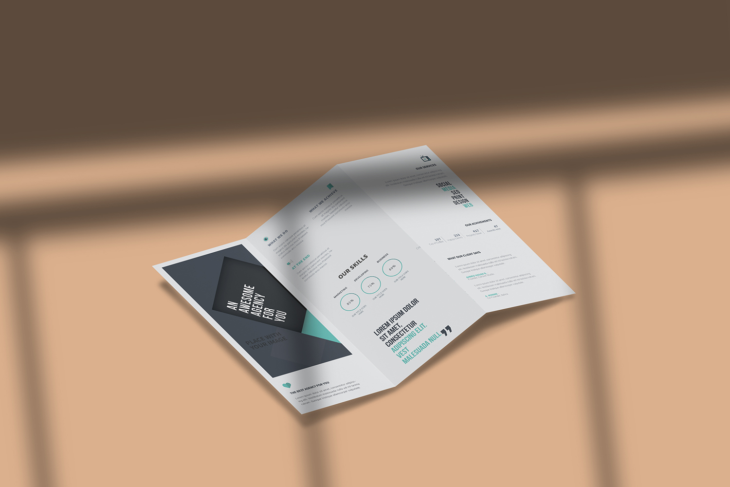 Trifold Brochure Mockup for Business