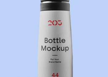 Bottle of Plastic Mockup