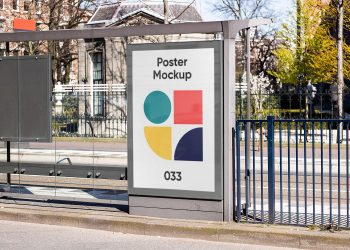 Bus Stop Billboard Mockup