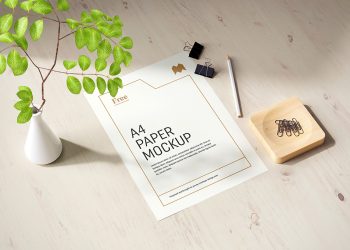 Free A4 Paper Mockup