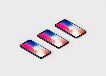 Free Isometric iPhone X Mockup