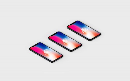 Free Isometric iPhone X Mockup