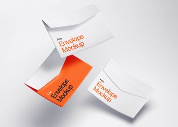 Free Levitating Envelope Mockups