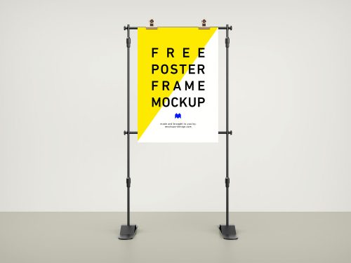 Free Poster Frame PSD Mockup