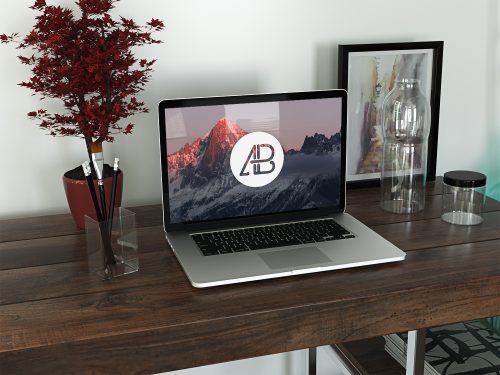 Free Realistic Retina Macbook Pro Mockup