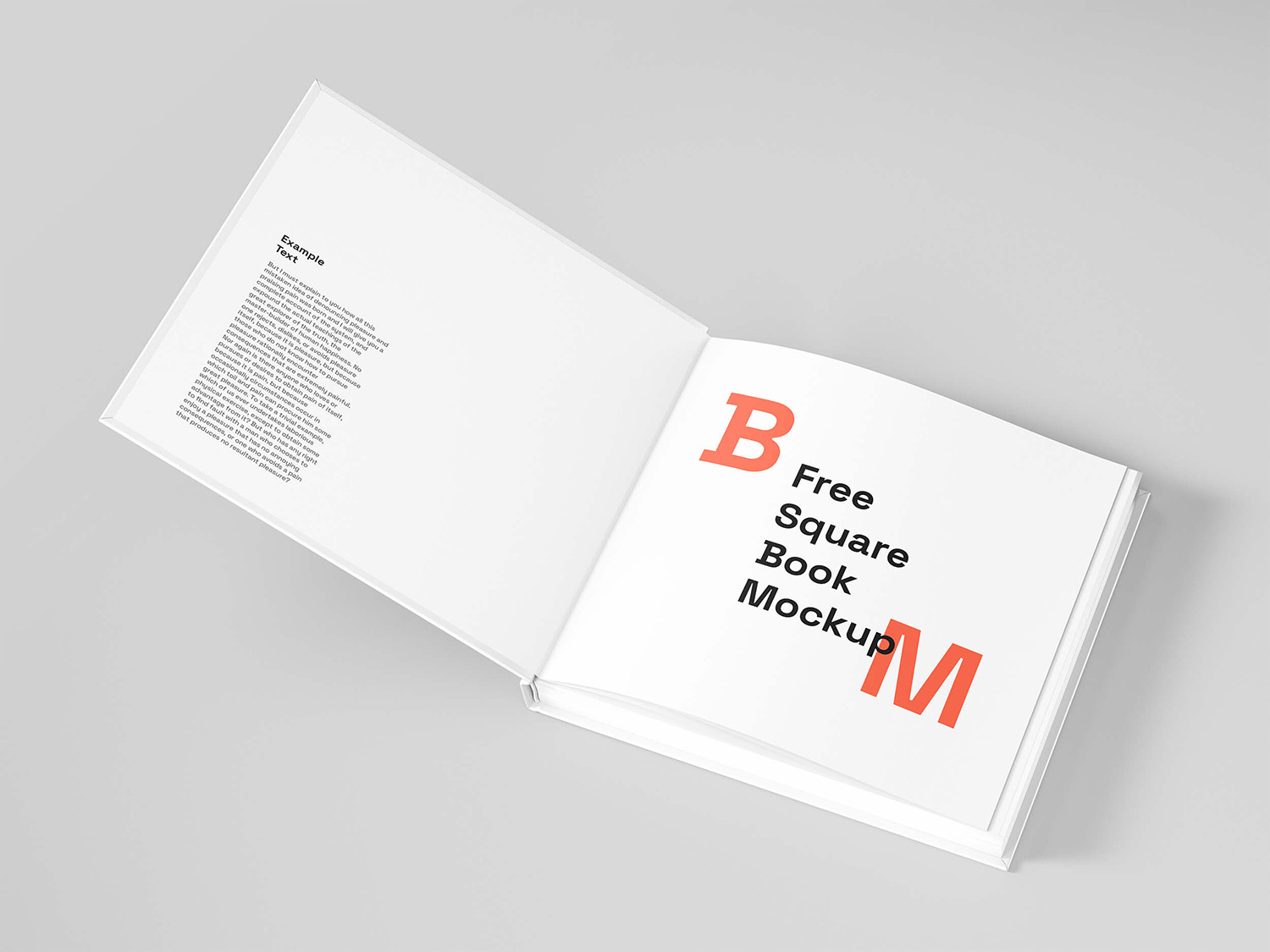 Free Square Book Mockup