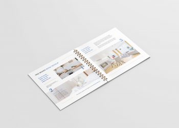 Free Square Brochure Mockup