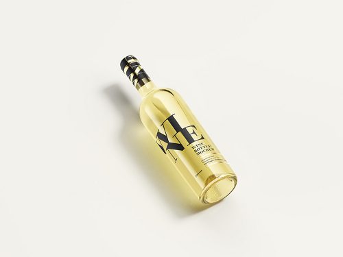 Free White Wine Bottle Mockup