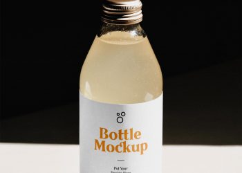 Glass Bottle PSD Mockup