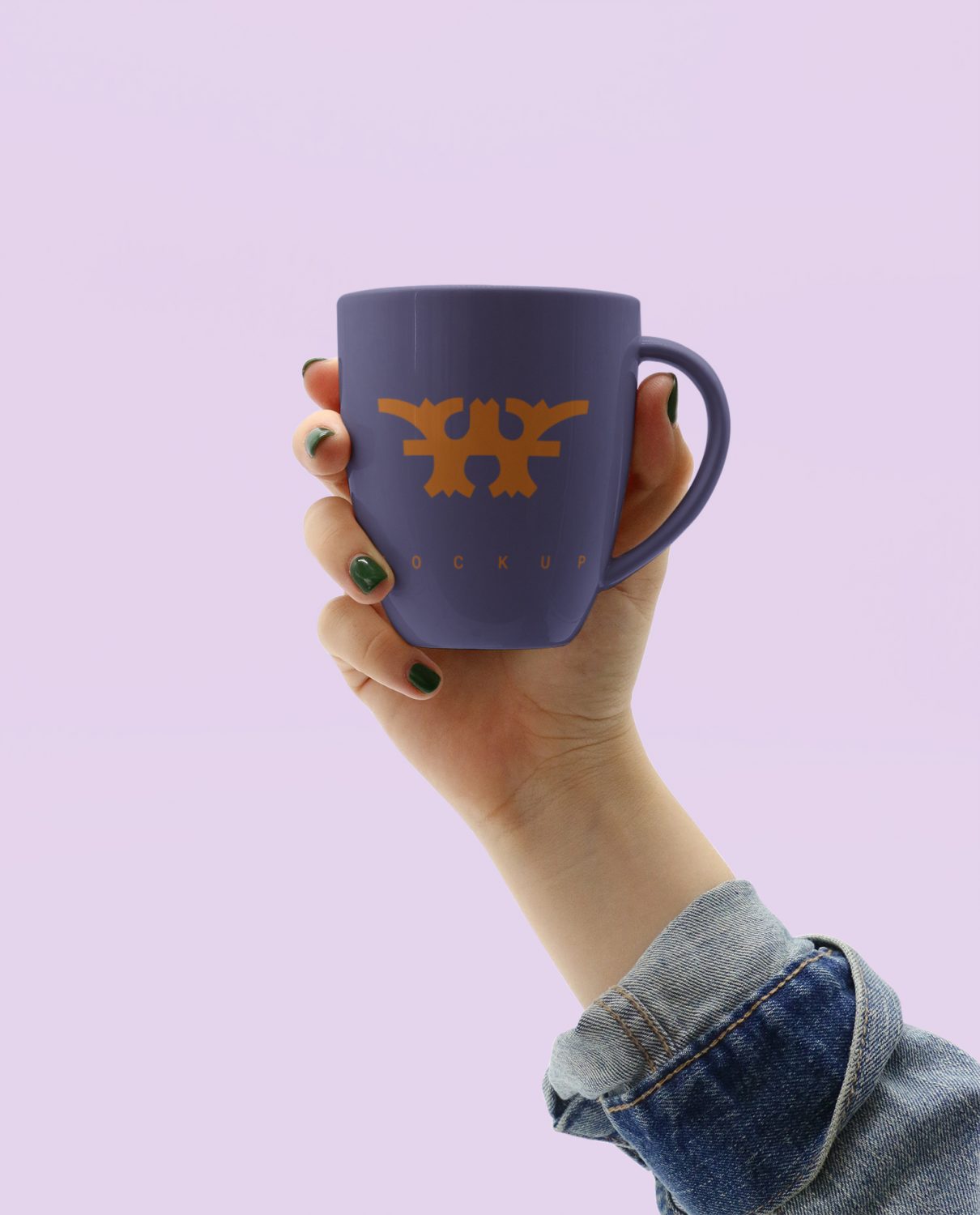 Hand Holding Mug Mockup