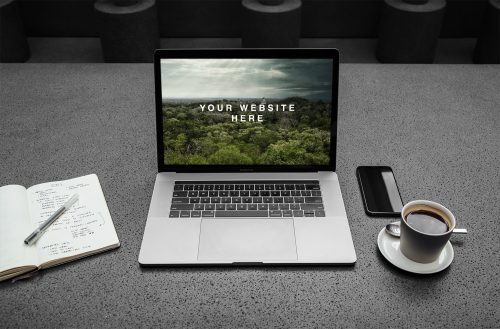 MacBook Pro Workspace Mockup