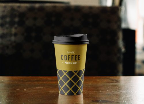 Paper Coffee Cup PSD Mockup