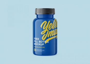 Plastic Pill Bottle Free Mockup