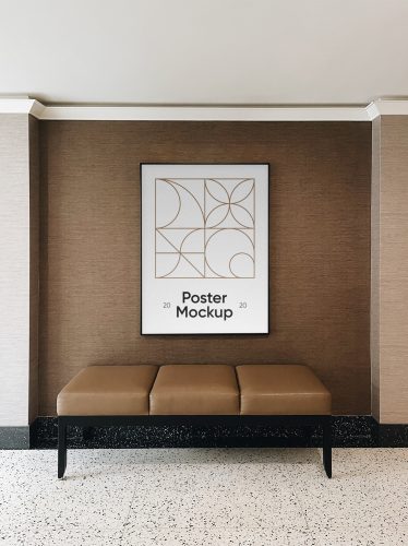 Poster in Hotel Mockup