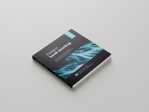 Square Book Mockup PSD