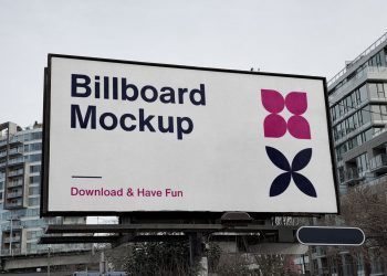 Street Billboard PSD Mockup