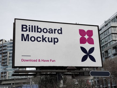 Street Billboard PSD Mockup