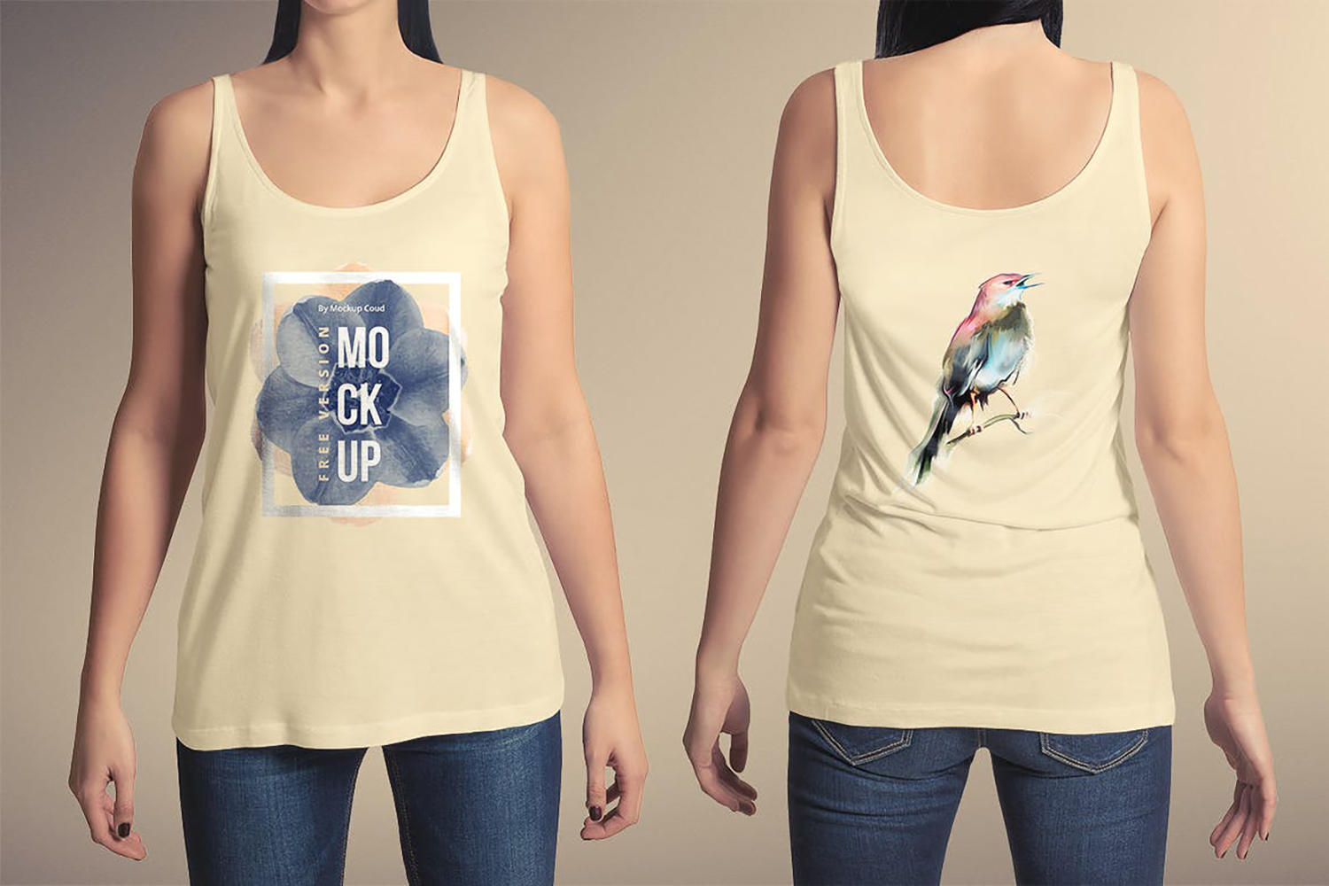 T-Shirt Free Female Mockup