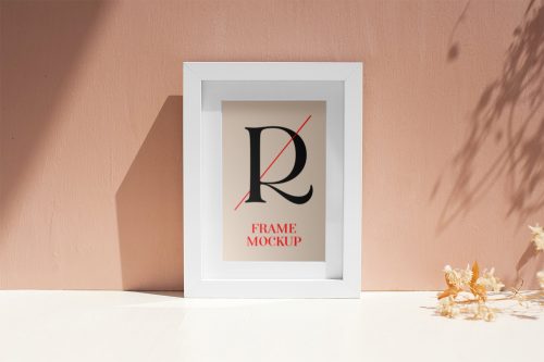 White Frame PSD Mockup