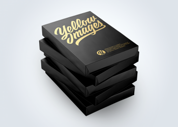 5 Matte A4 Size Paper Sheet Packs Mockup