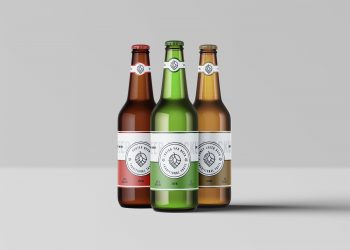 Beer Bottles PSD Mockup