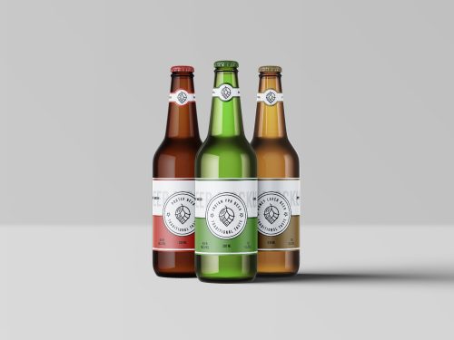 Beer Bottles PSD Mockup