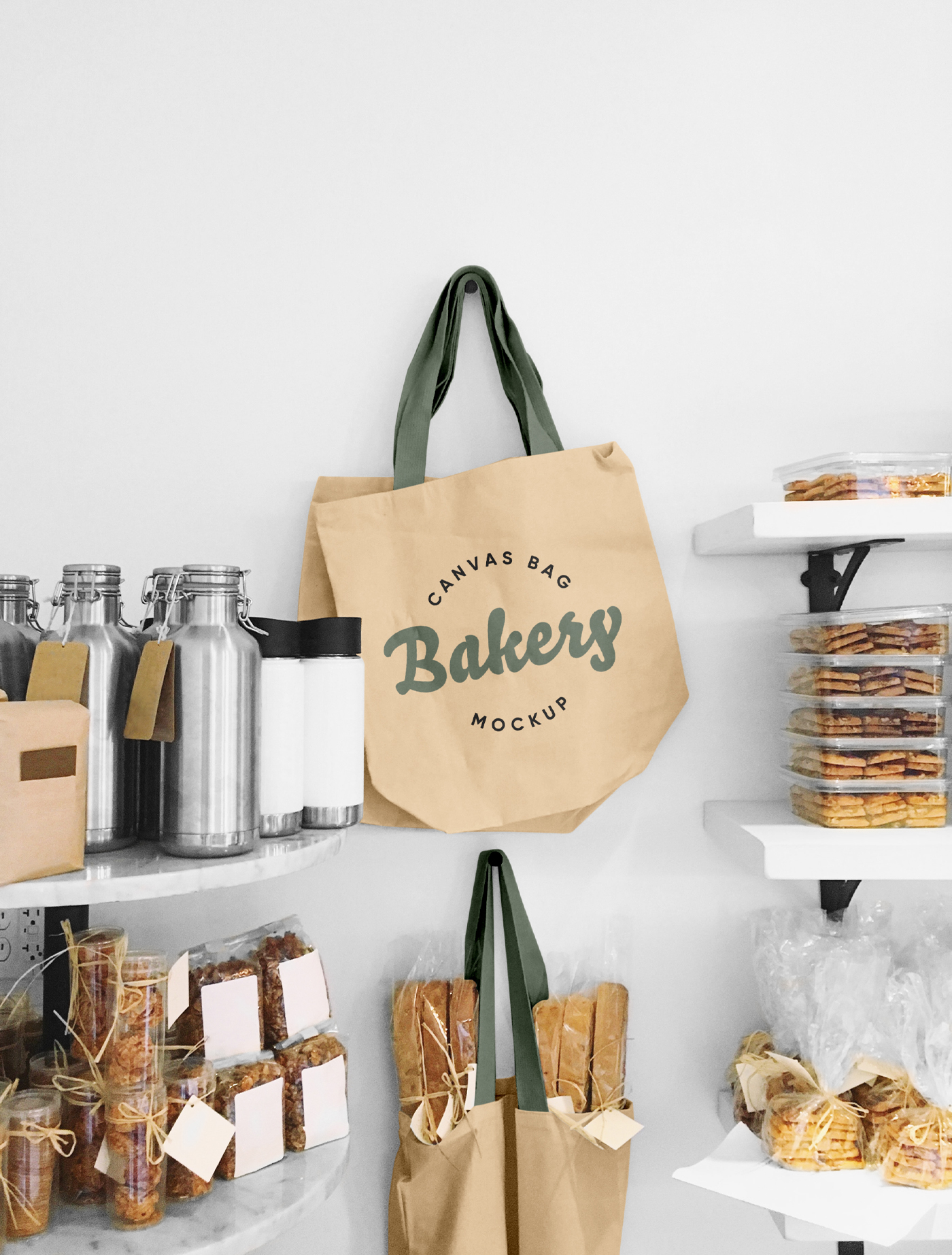 Blank Tote Canvas Bag Mockup