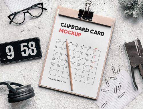 Clipboard Card Mockup