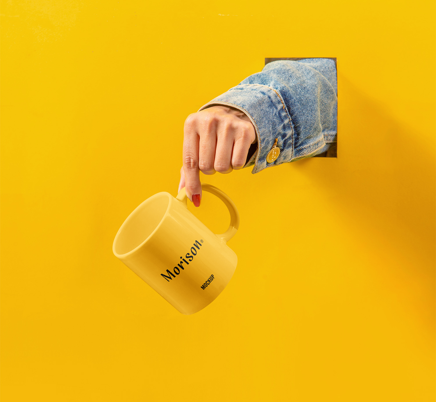 Cup with Hand Mockup