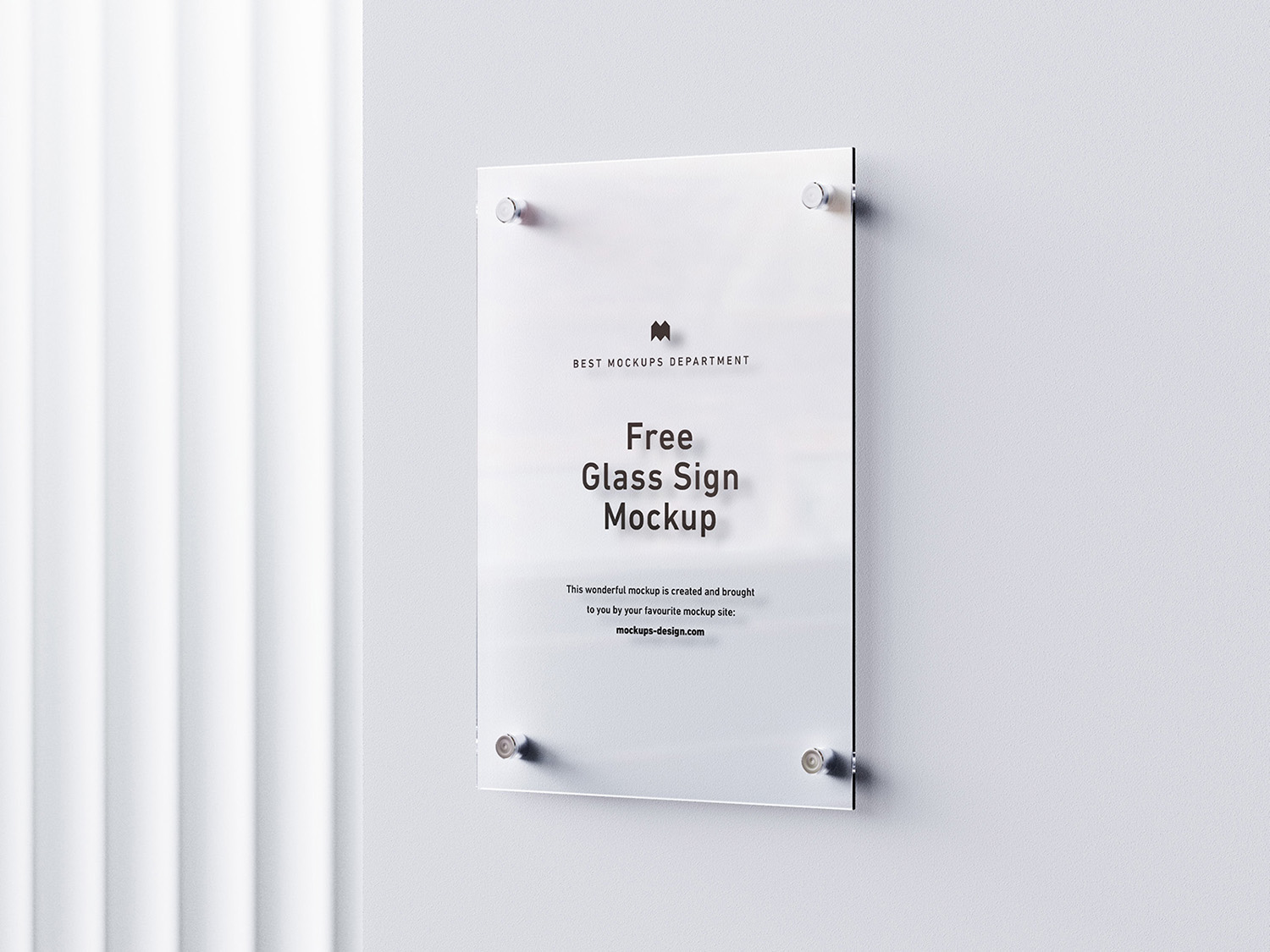 Free Glass Sign Mockup