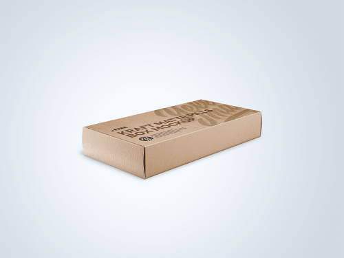 Kraft Matte Pills Box Mockup