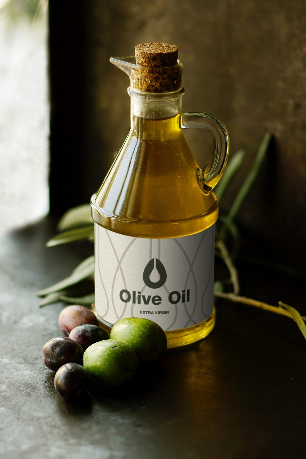 Olive Oil Bottle Mockup