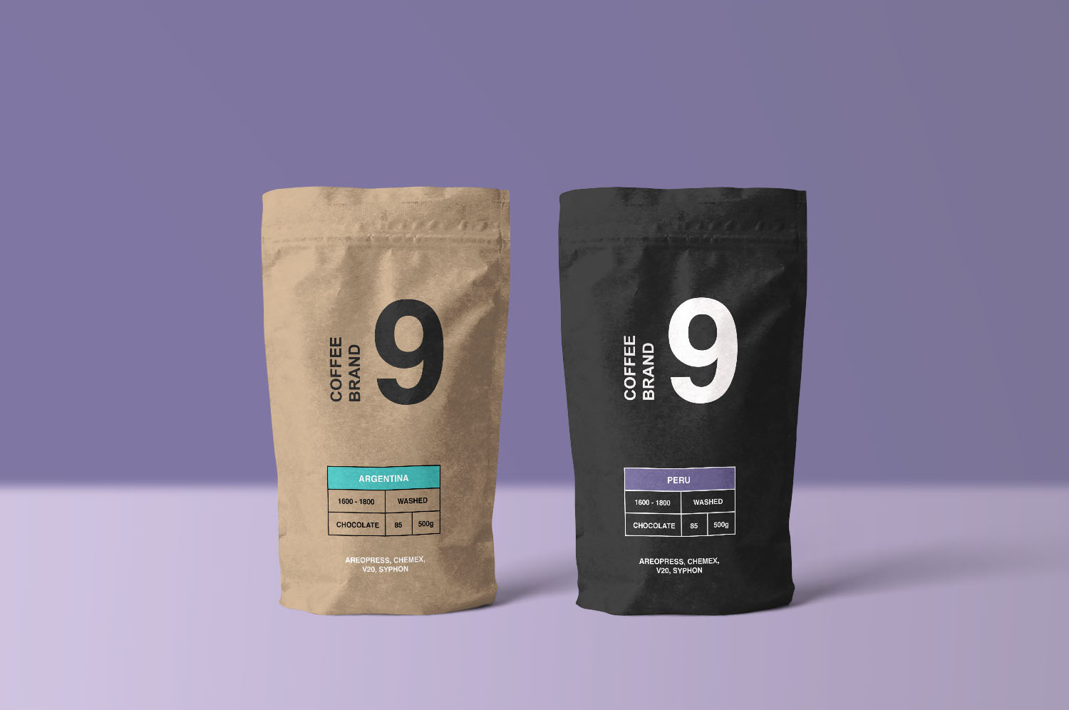 Coffee Bag Template Illustrator