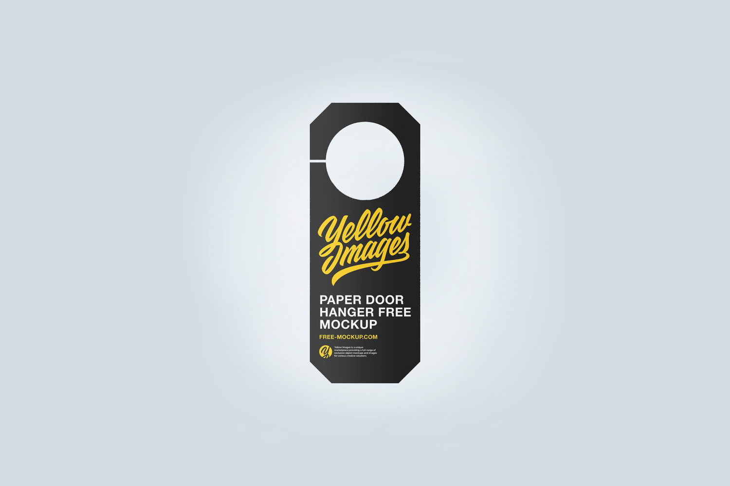 Paper Door Hanger Free Mockup
