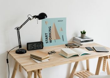 Poster on Desk Mockup