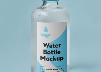 Small Glass Bottle Mockup