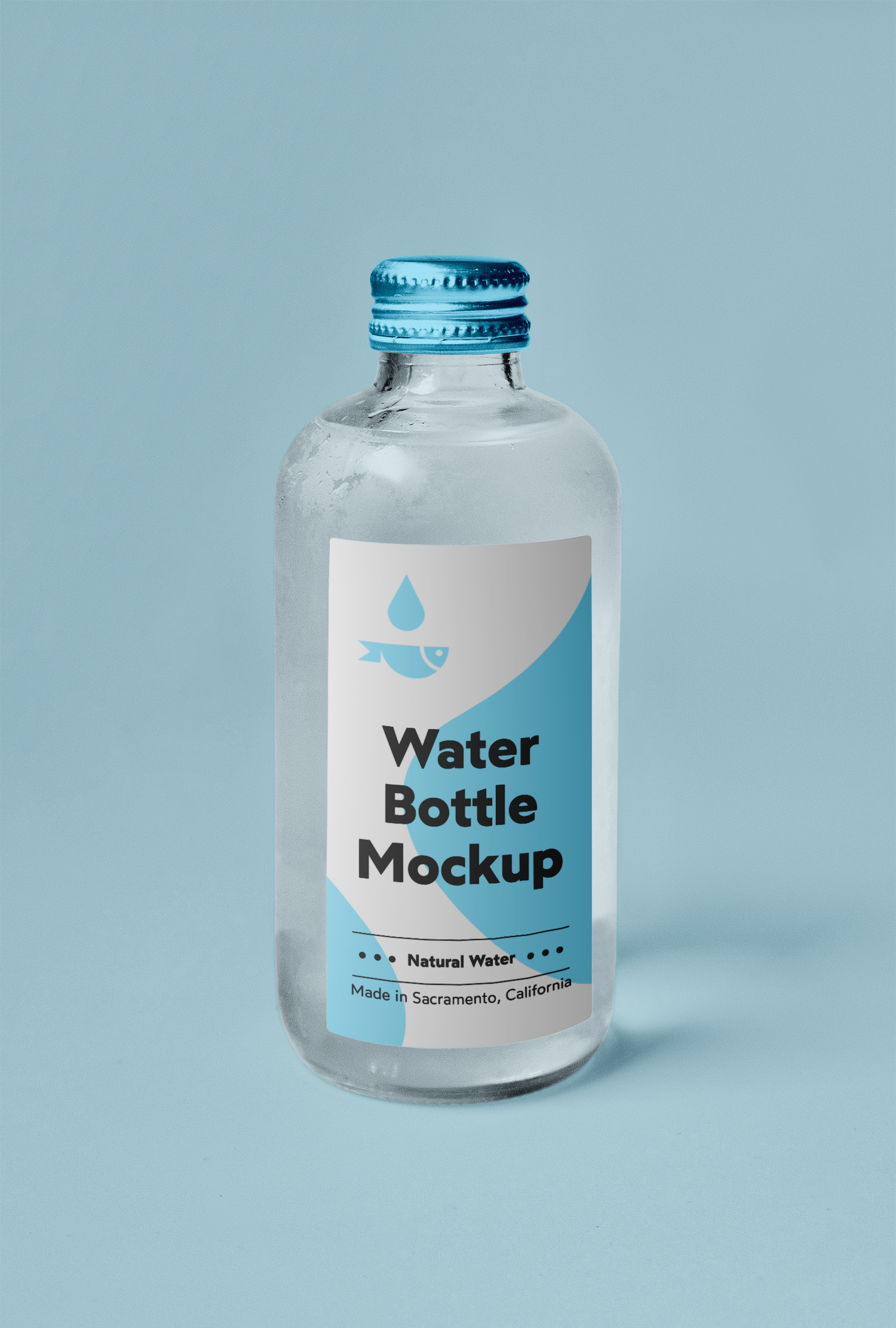 Small Glass Bottle Mockup