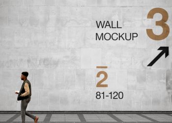 Street Wall Logo Mockup PSD