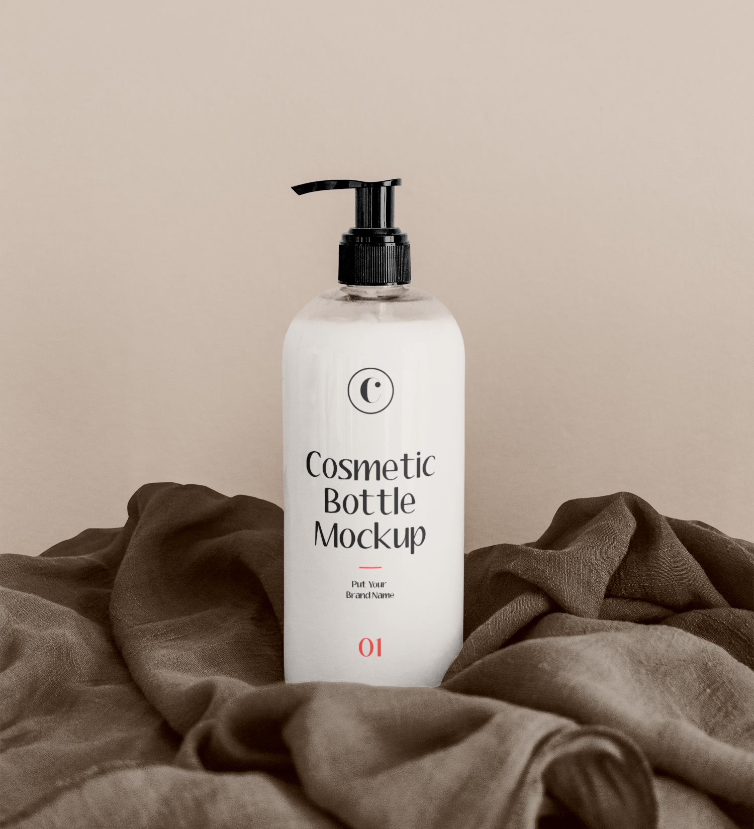 White Cosmetics Bottle Mockup