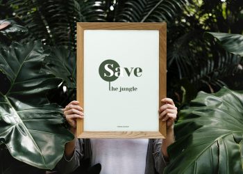 Women Holding Frame Mockup