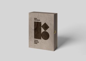 Wood Box Mockup