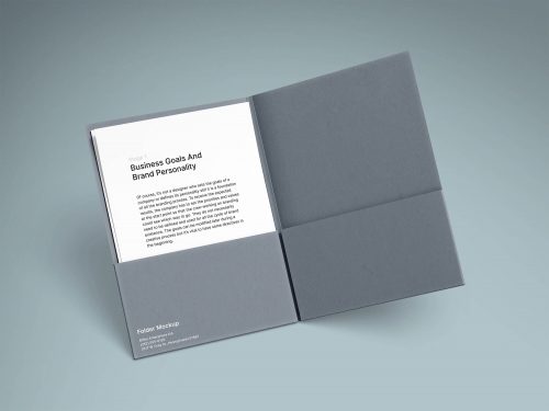 A4 Folder and Paper Free Mockups