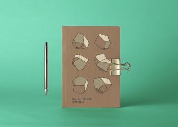 Cover Kraft Psd Notebook Mockup