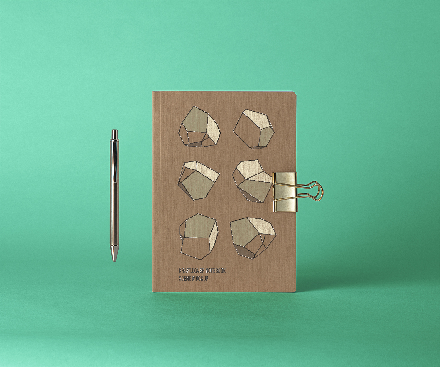 Cover Kraft Psd Notebook Mockup