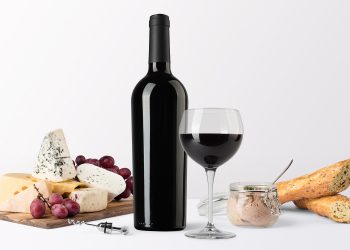 Free Wine Bottle Mockup