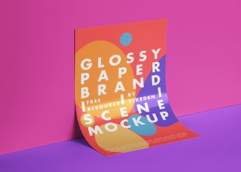 Glossy Psd Paper Mockup