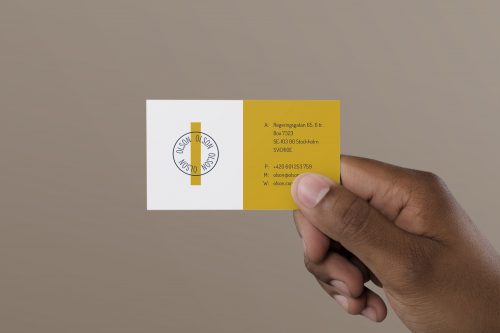 Hand Holding Business Card